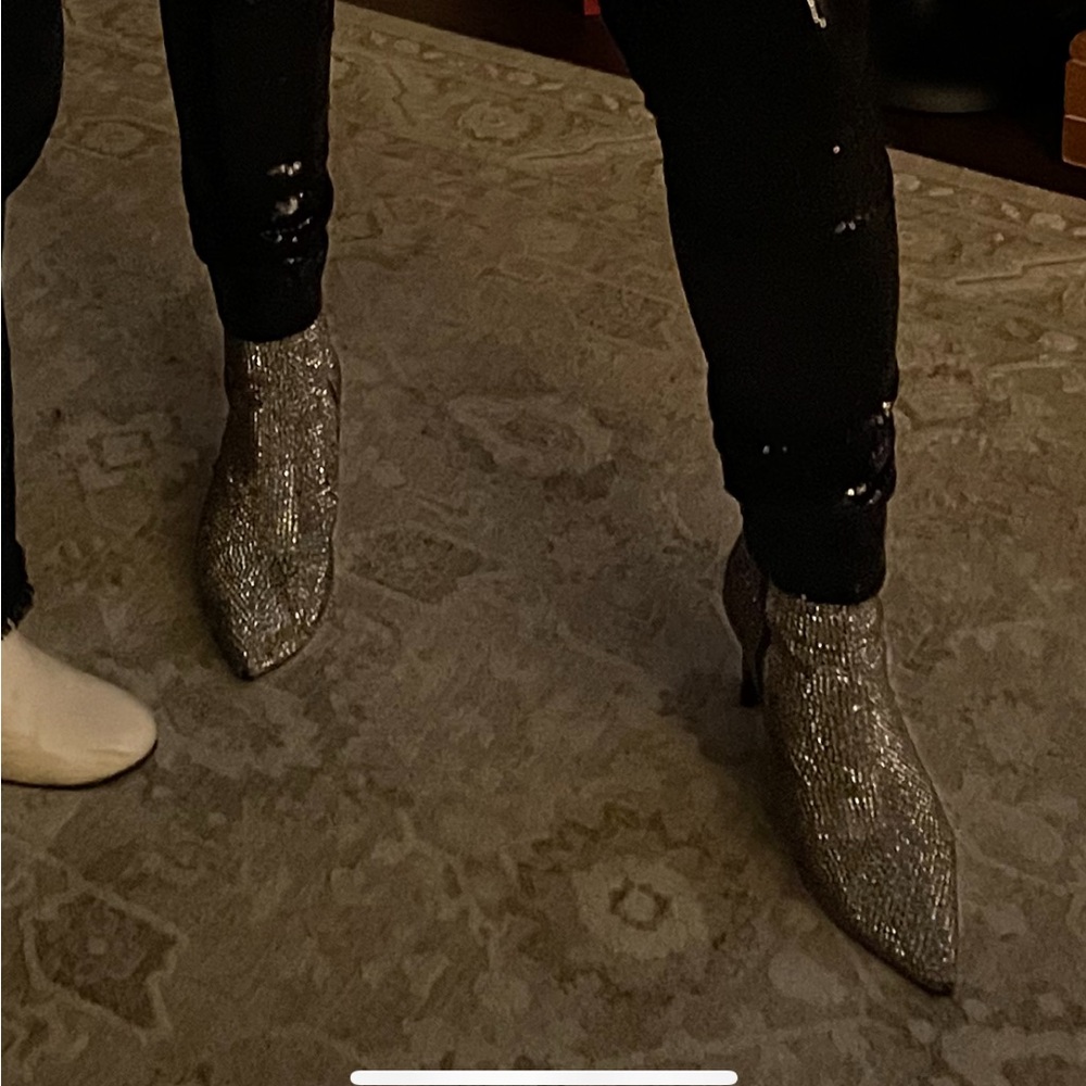 Michael Kors Silver Heeled Boots